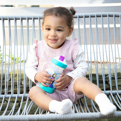 Disney Frozen Sip & See Toddler Water Bottle with Floating Charm 12 Oz