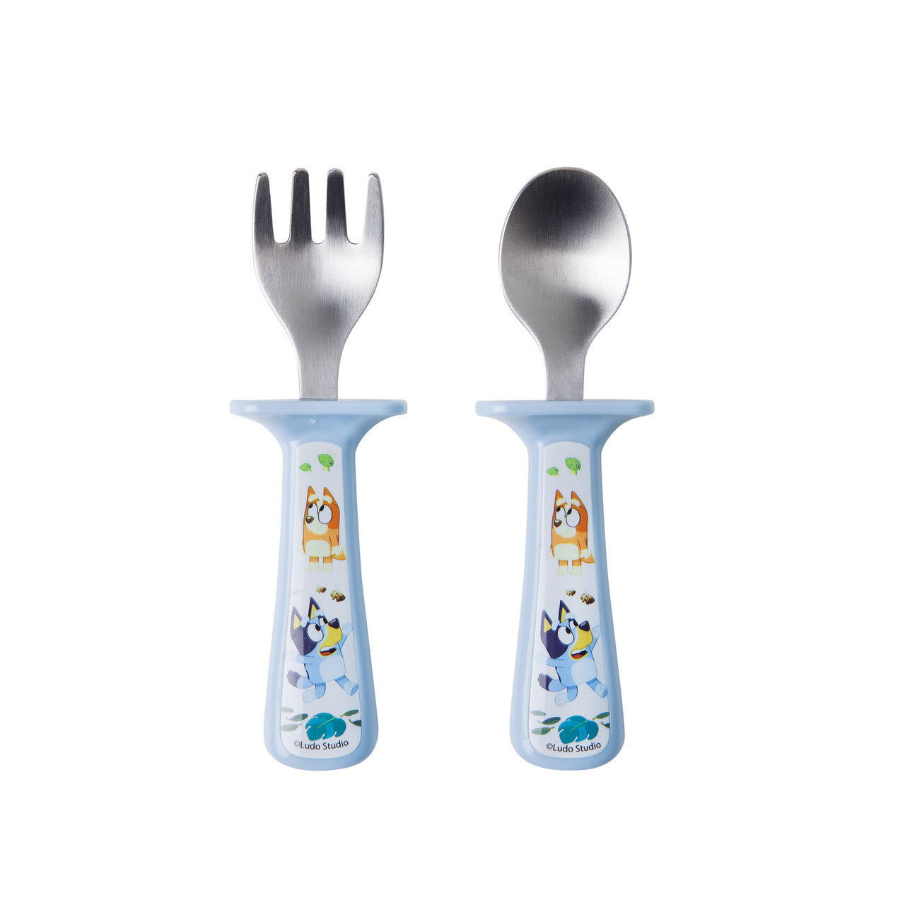 Bluey Toddler Fork and Spoon Set with Handle Guards