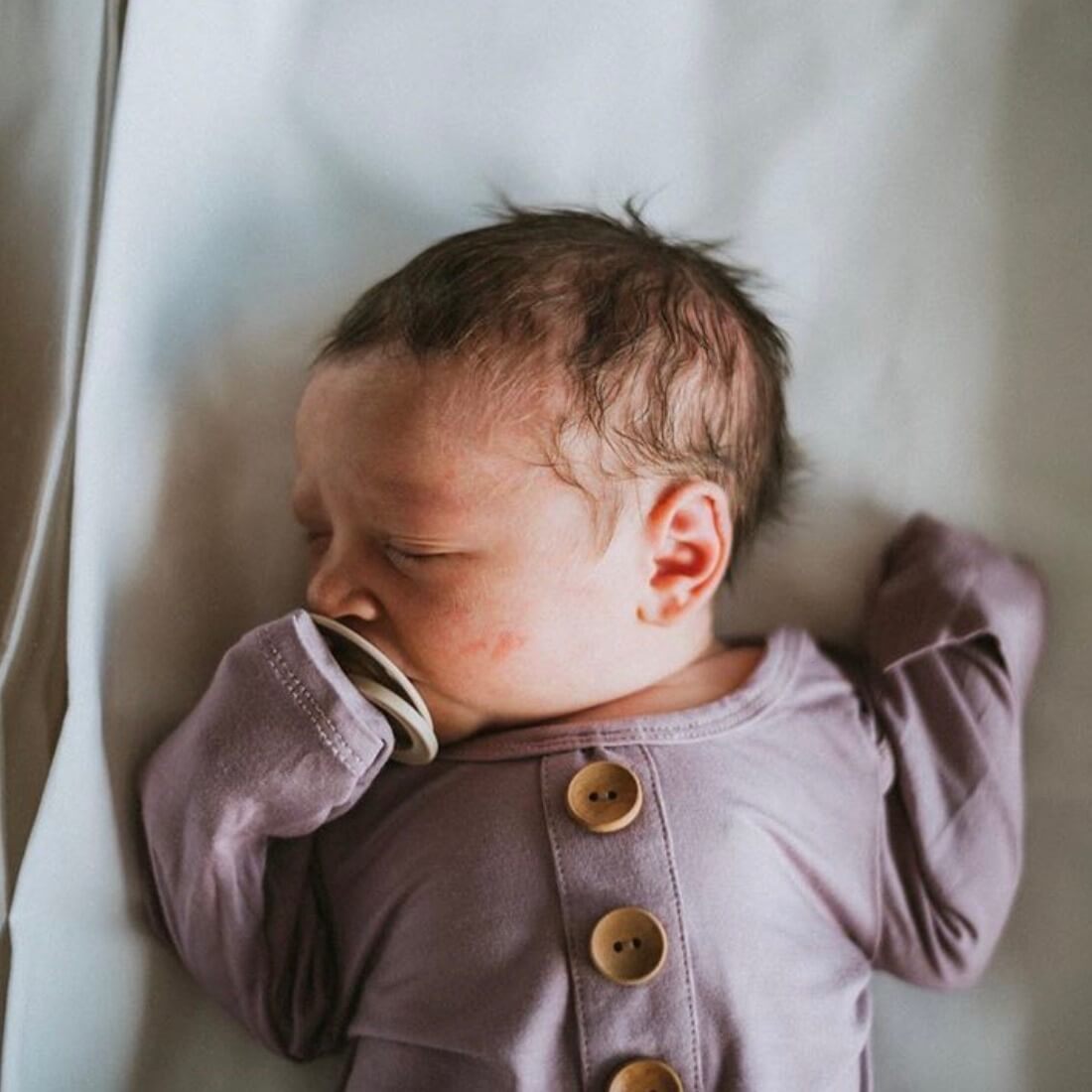 Bamboo Knotted Gown & Hat | Dusty Purple