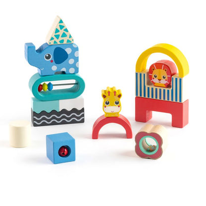 Wooden Shape & Animal Blocks