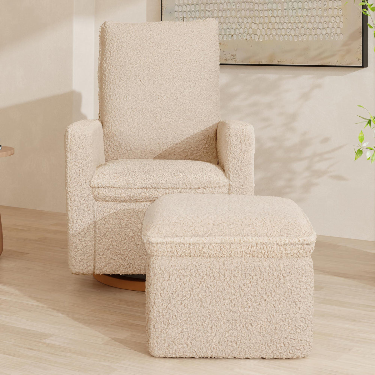 Babyletto Cali Storage Ottoman in Shearling