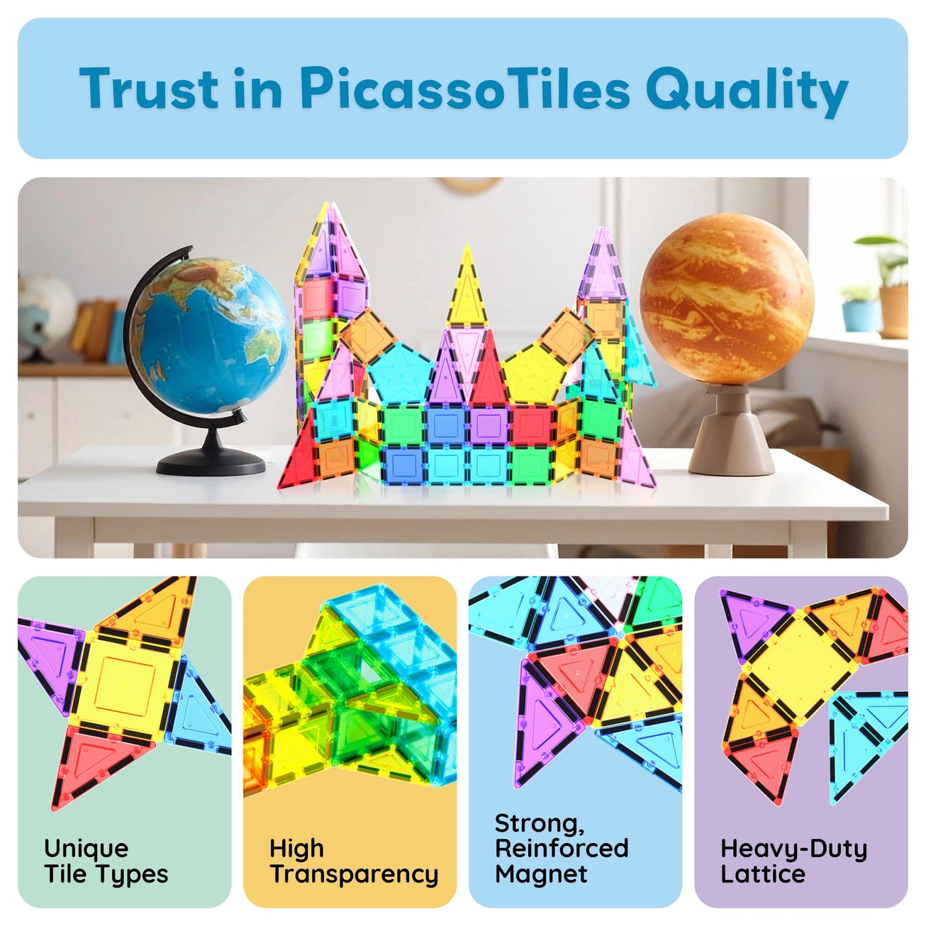 32pc Rocket Magnetic Tile Building Set