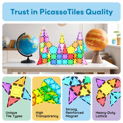32pc Rocket Magnetic Tile Building Set