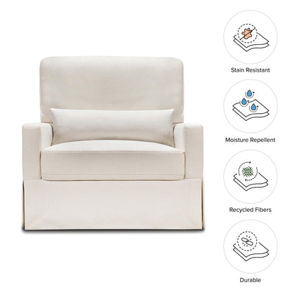 Namesake Crawford Pillowback Chair and a Half Comfort Swivel Glider