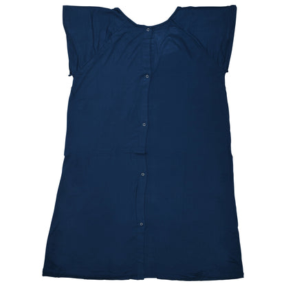 Maternity Mommy Labor and Delivery/ Nursing Gown - Navy Blue