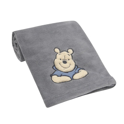 Disney Baby Forever Pooh Gray Bear Baby Blanket