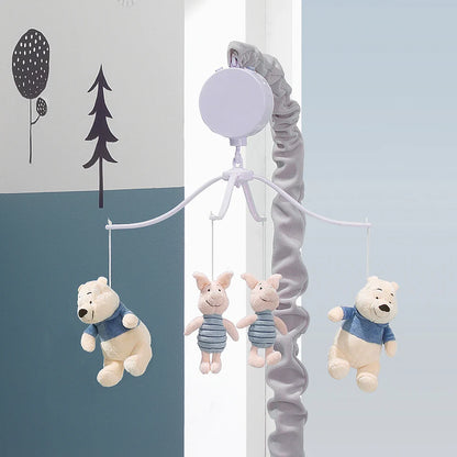 Disney Baby Forever Pooh Gray/Beige Bear Musical Baby Crib Mobile