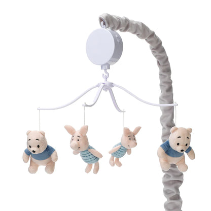 Disney Baby Forever Pooh Gray/Beige Bear Musical Baby Crib Mobile