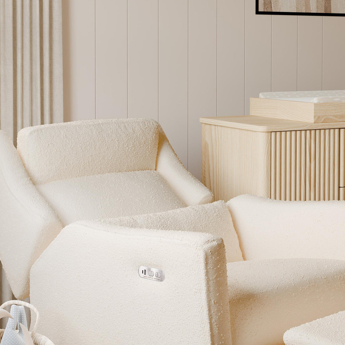 Babyletto Kiwi Plus Power Recliner and Swivel Glider with Power Adjustable Headrest and USB Port