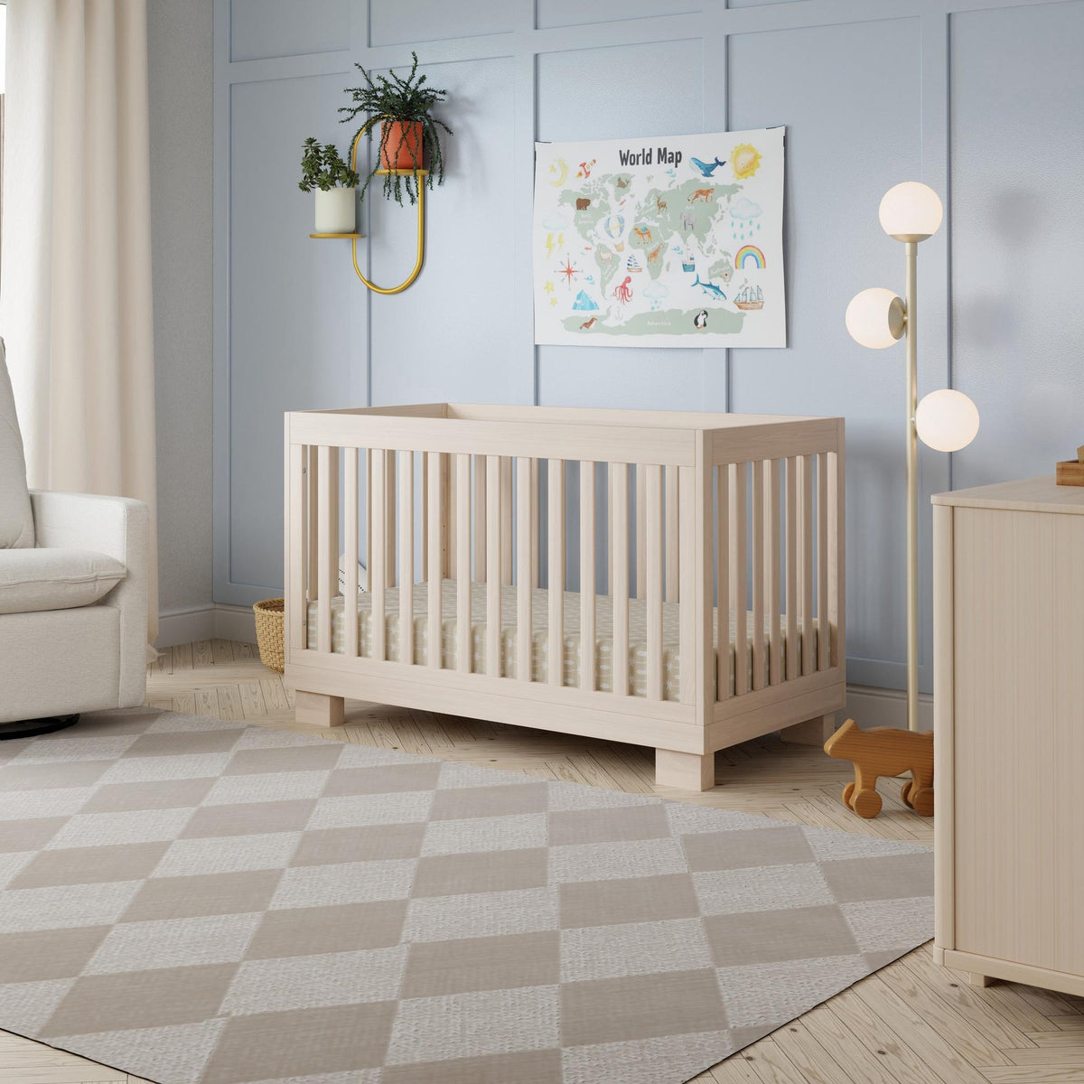 Babyletto Modo 3-in-1 Convertible Crib with Toddler Bed Conversion Kit