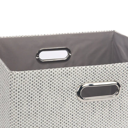 Gray Foldable/Collapsible Storage Bin/Basket Organizer with Handles