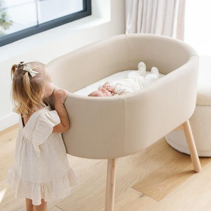 M26834GMLB,Babyletto,babyletto x GATHRE Capsule Bassinet in Millet