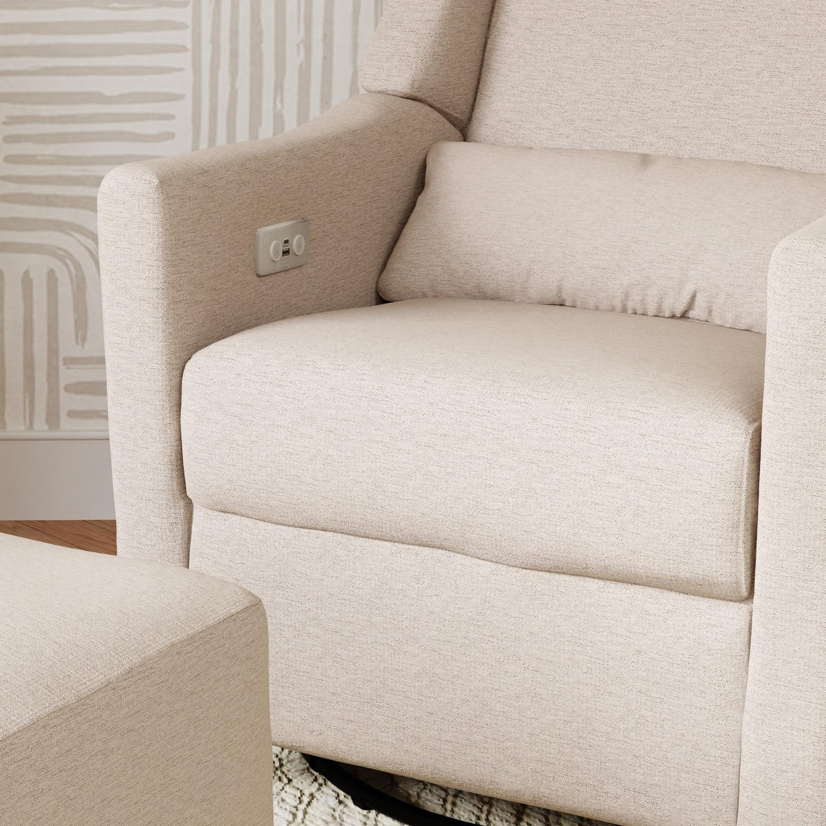 Babyletto Kiwi Electronic Recliner and Swivel Glider with USB port