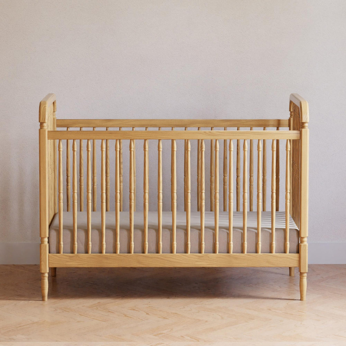 Namesake Liberty 3-in-1 Convertible Spindle Crib with Toddler Bed Conversion Kit