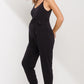 Sleeveless Belted Maternity Jumpsuit