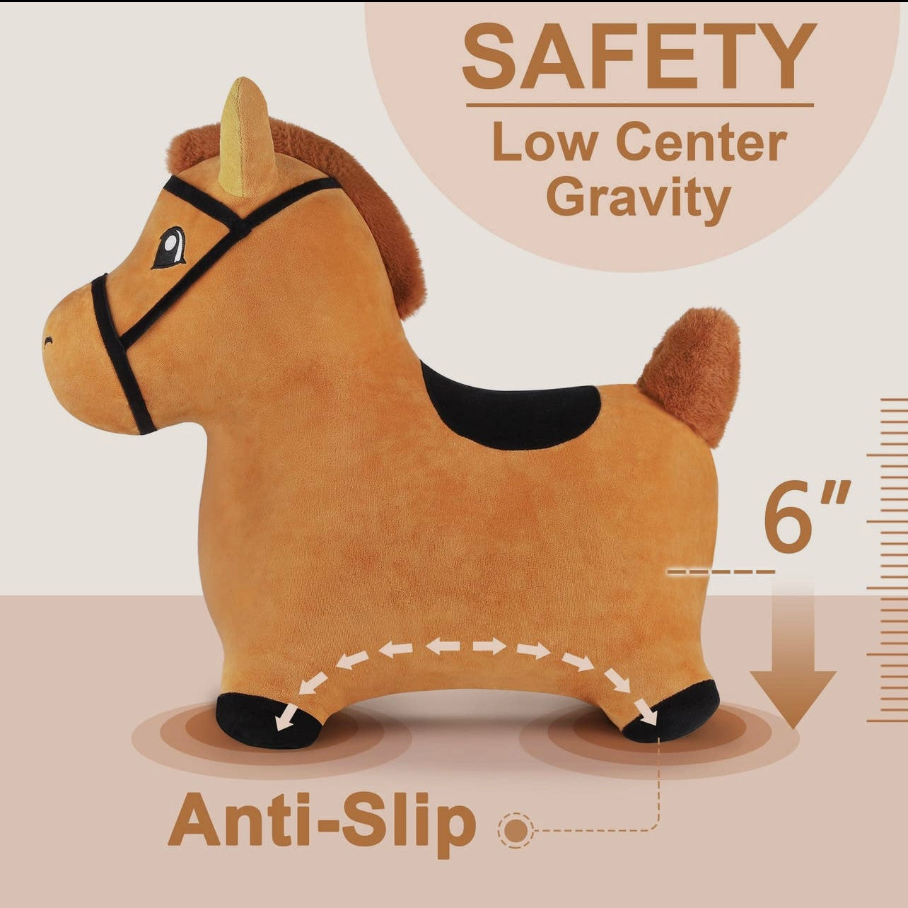 Bouncy Pals Brown Horse