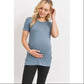 Jersey Round Neck Short Sleeve Maternity Top