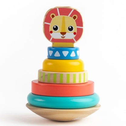 Wooden Lion Stacking Rings