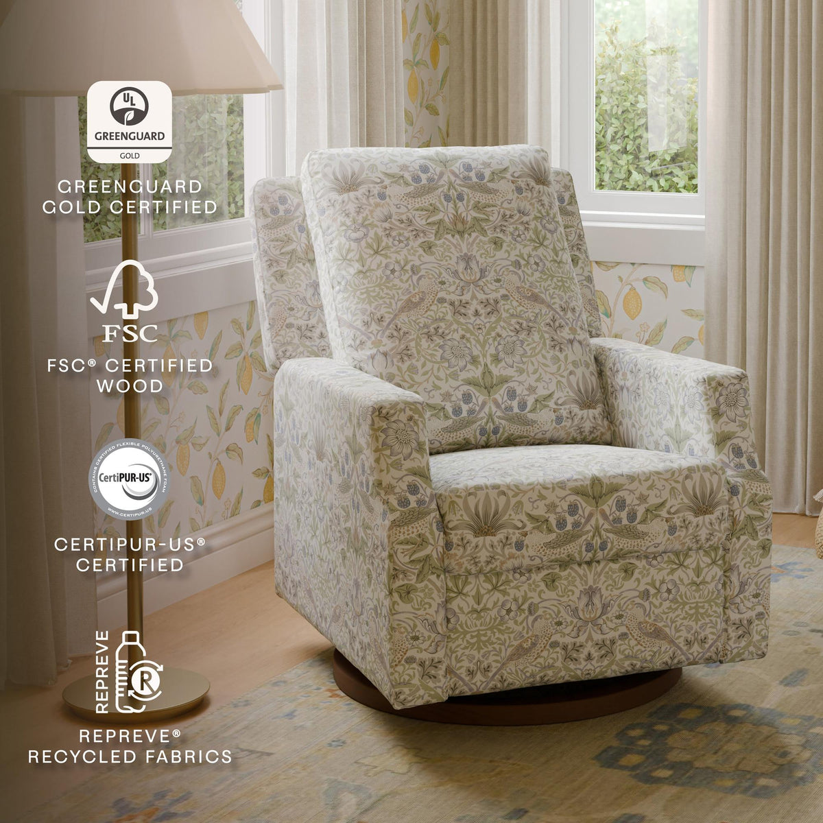 Morris & Co. x Namesake Crewe Recliner and Swivel Glider