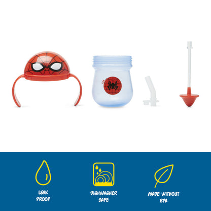Marvel Spidey Weighted Straw Trainer Cup, 7 Oz