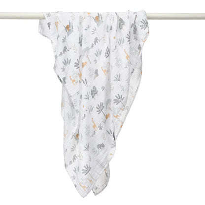 Jungle Adventure 2-Pack Cotton Muslin Newborn Baby Swaddle Blankets