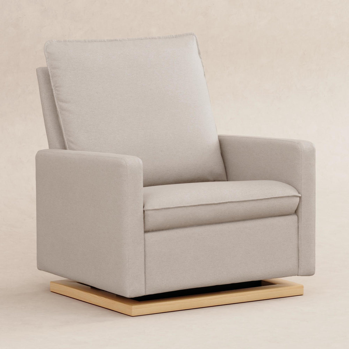 Babyletto Cali Pillowback Chair and a Half Glider in Eco-Performance Fabric | Water Repellent & Stain Resistant