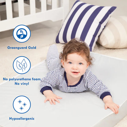 Complete Slumber Waterproof Mini Crib Mattress | Firm support | GREENGUARD Gold Certified | Lightweight | Waterproof