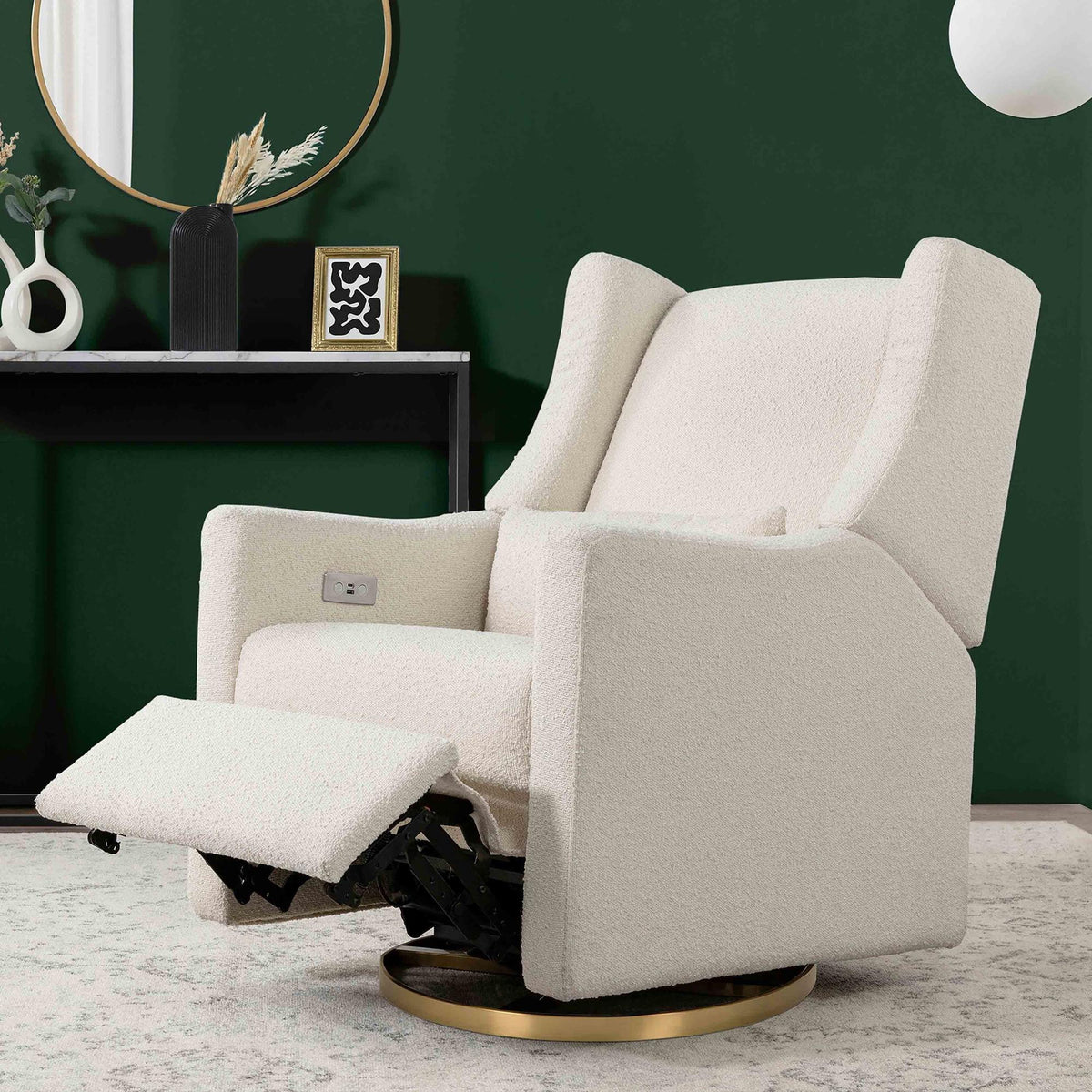 Babyletto Kiwi Electronic Recliner and Swivel Glider with USB port