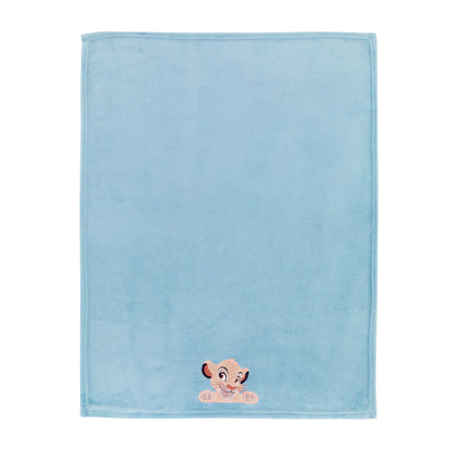 Disney Baby Lion King Adventure Blue Simba Soft Minky Baby Blanket