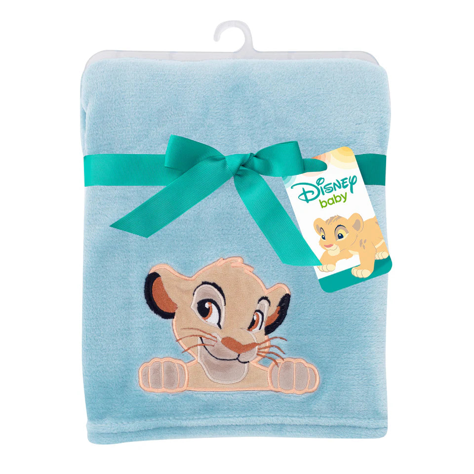 Disney Baby Lion King Adventure Blue Simba Soft Minky Baby Blanket