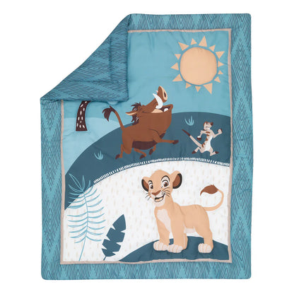 Disney Baby Lion King Adventure Blue 3-Piece Mini Crib Bedding Set