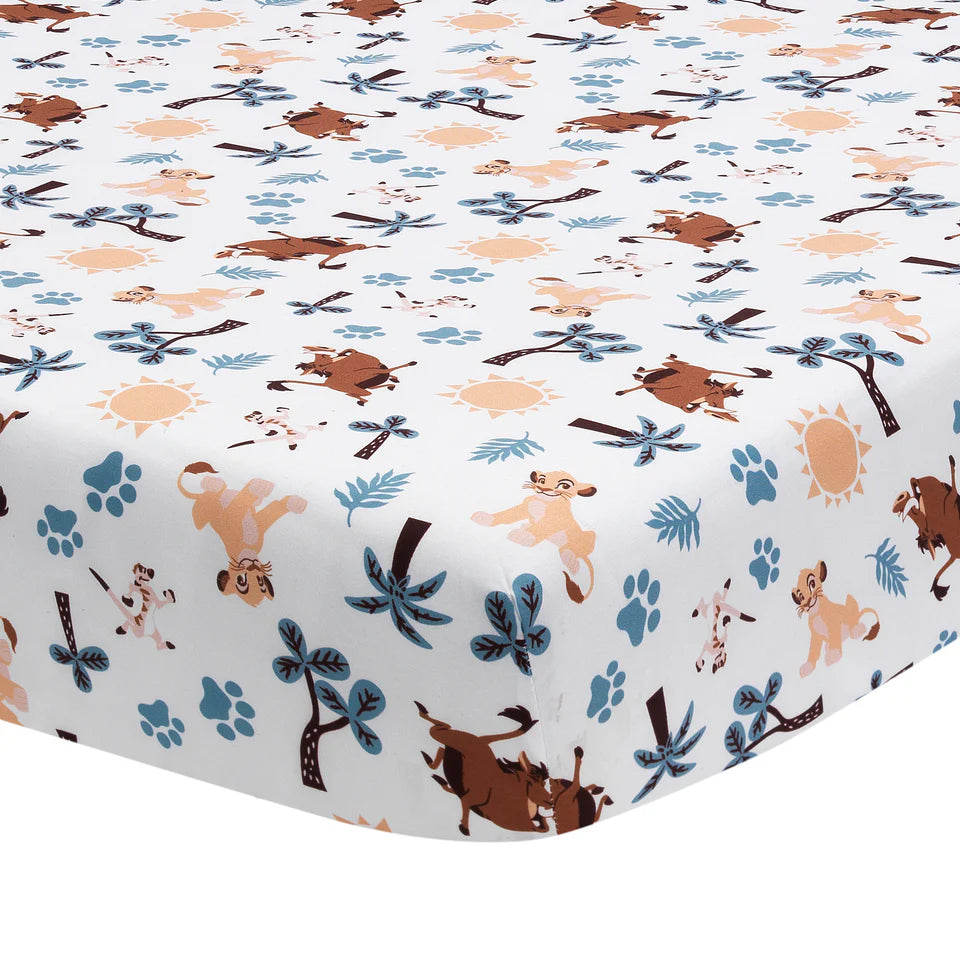 Disney Baby Lion King Adventure Blue 3-Piece Mini Crib Bedding Set
