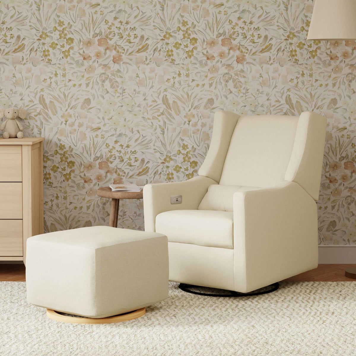 Babyletto Kiwi Electronic Recliner and Swivel Glider with USB port