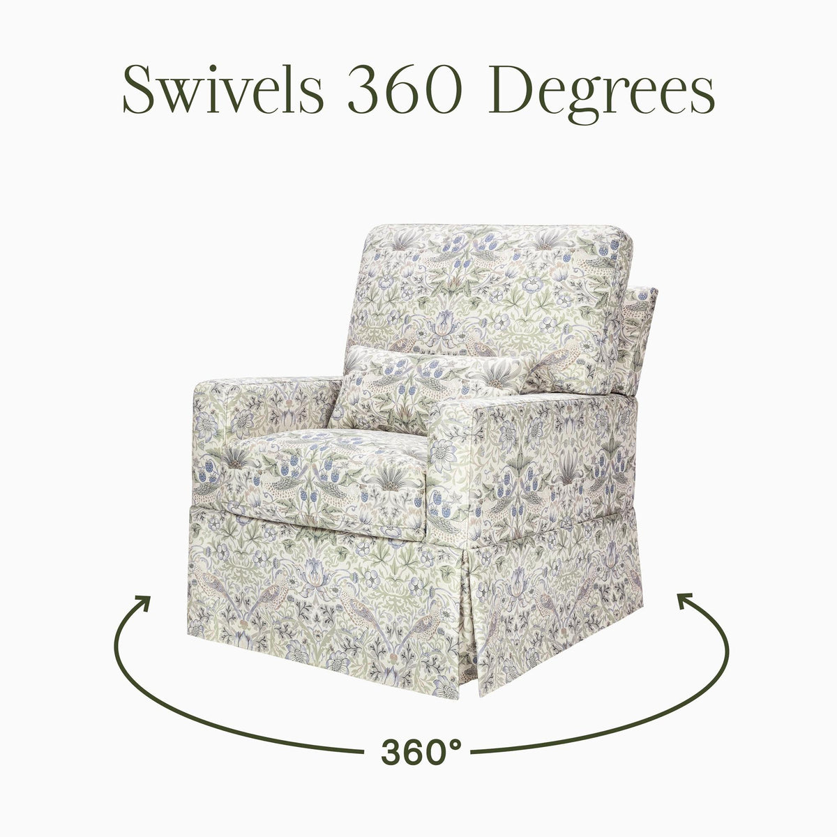 Morris & Co. x Namesake Crawford Pillowback Comfort Swivel Glider