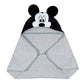 Disney Baby Mickey Mouse Gray Cotton Hooded Baby Bath Towel