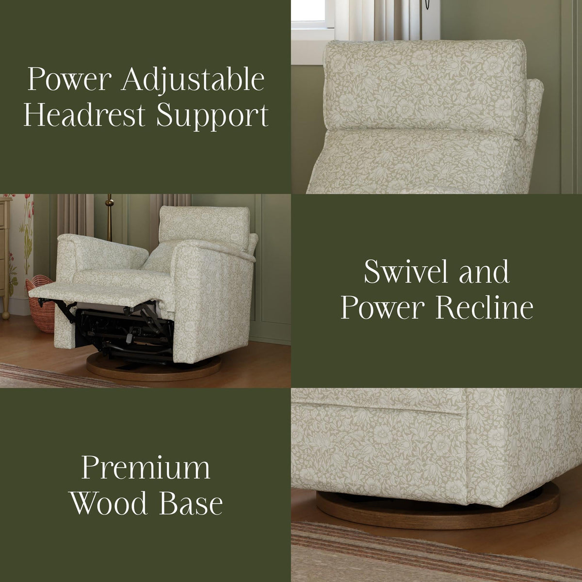 Morris & Co. x Namesake Willa Plus Power Glider Recliner w/ Power Headrest