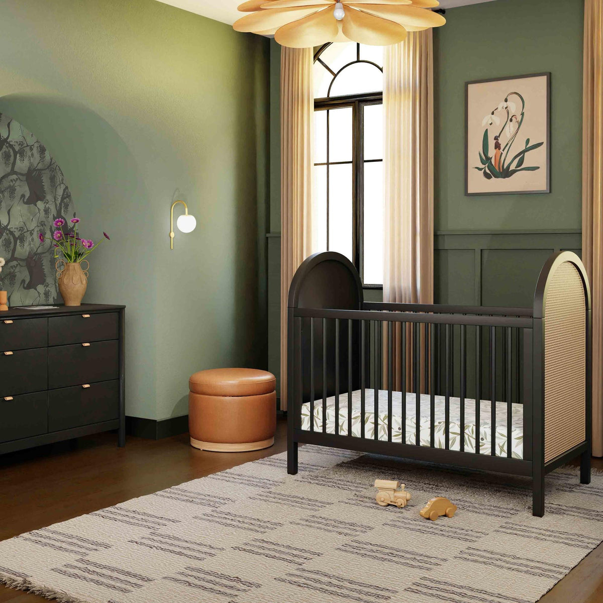 Babyletto Bondi Cane 3-in-1 Convertible Crib with Toddler Bed Conversion Kit