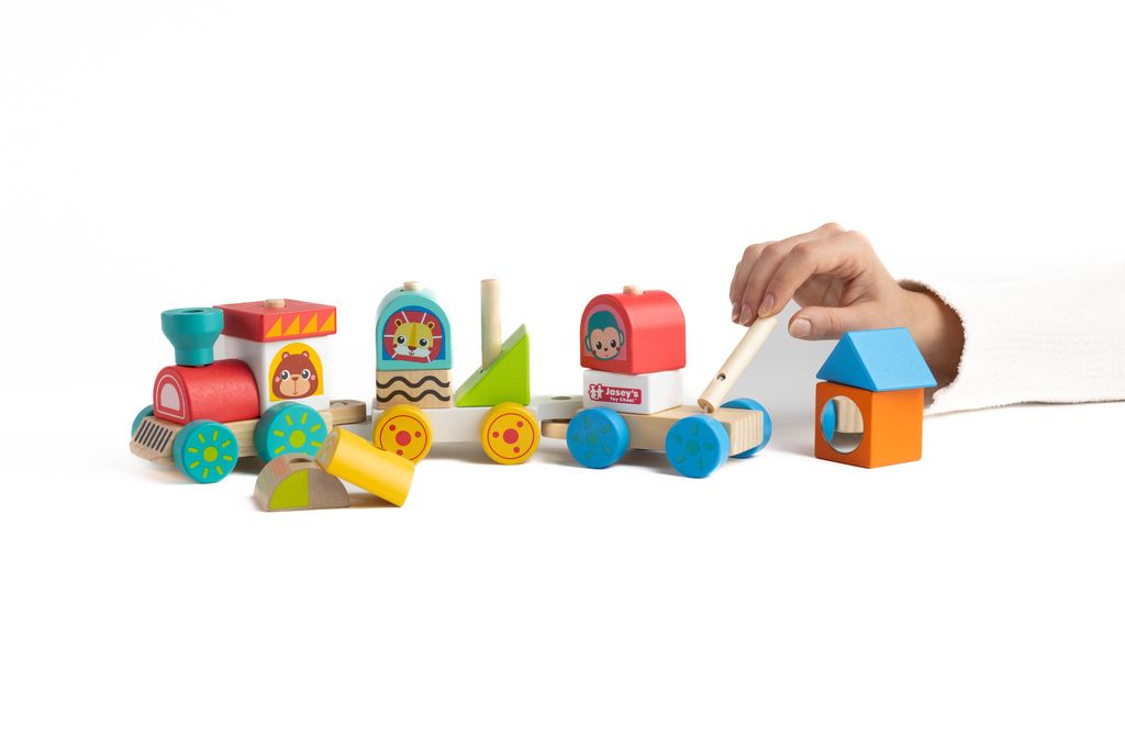 Animal Friends Wooden Stacking Train