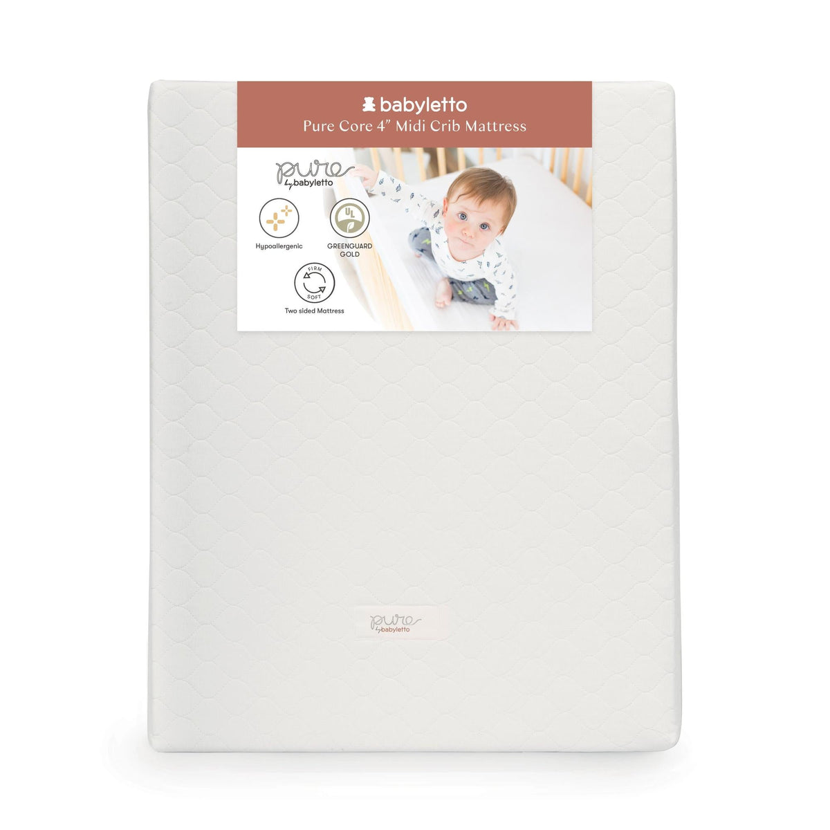 M5397C,Babyletto,Pure Core 4 Midi Crib Mattress w/ Hybrid Cover