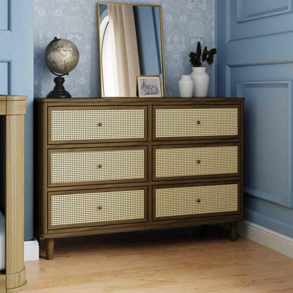 Namesake Marin with Cane 6-Drawer Dresser