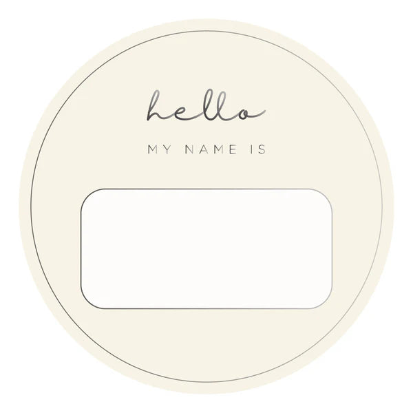 Blank Name Tags - Charcoal Foil (2 pack)
