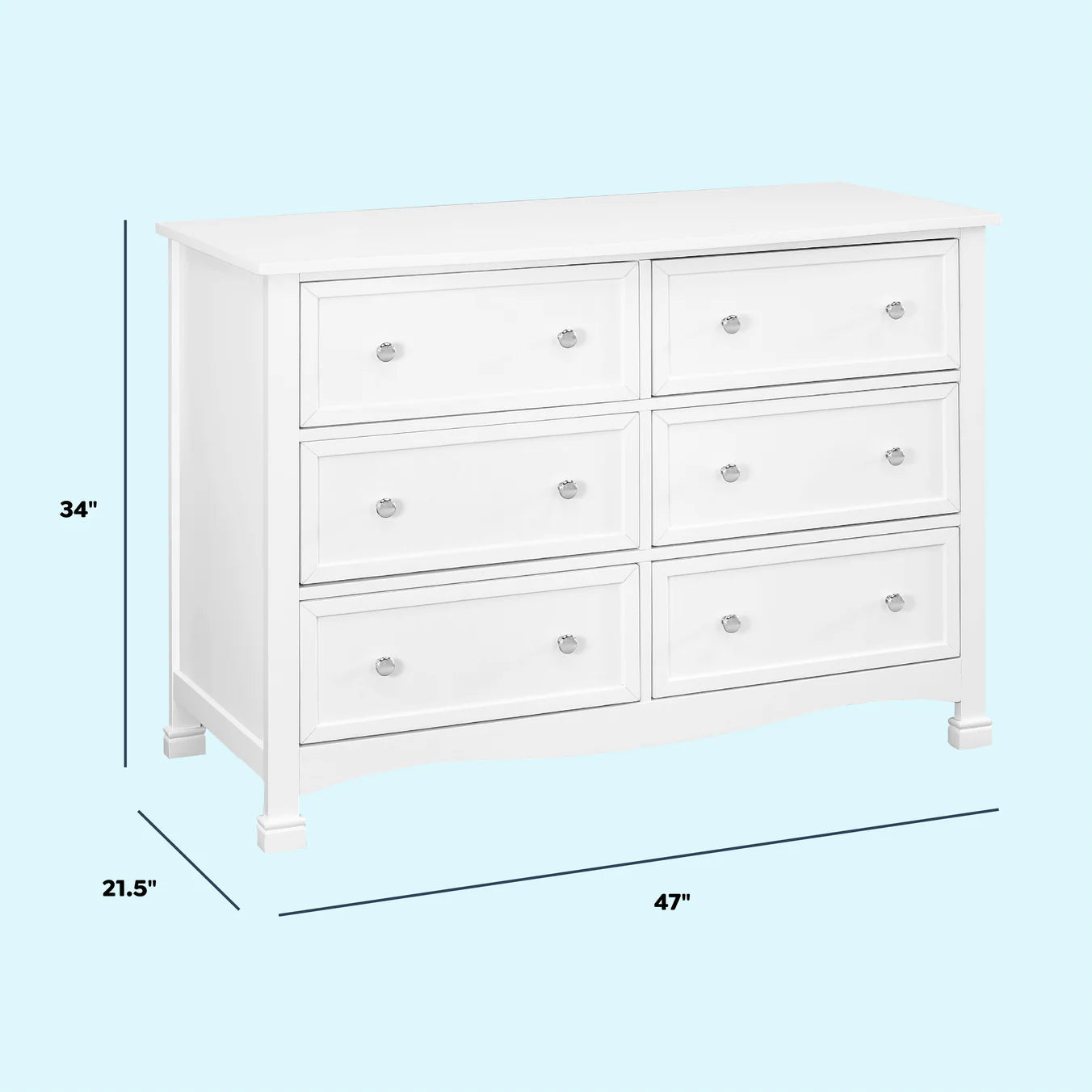 Kalani 6-Drawer Double Wide Dresser