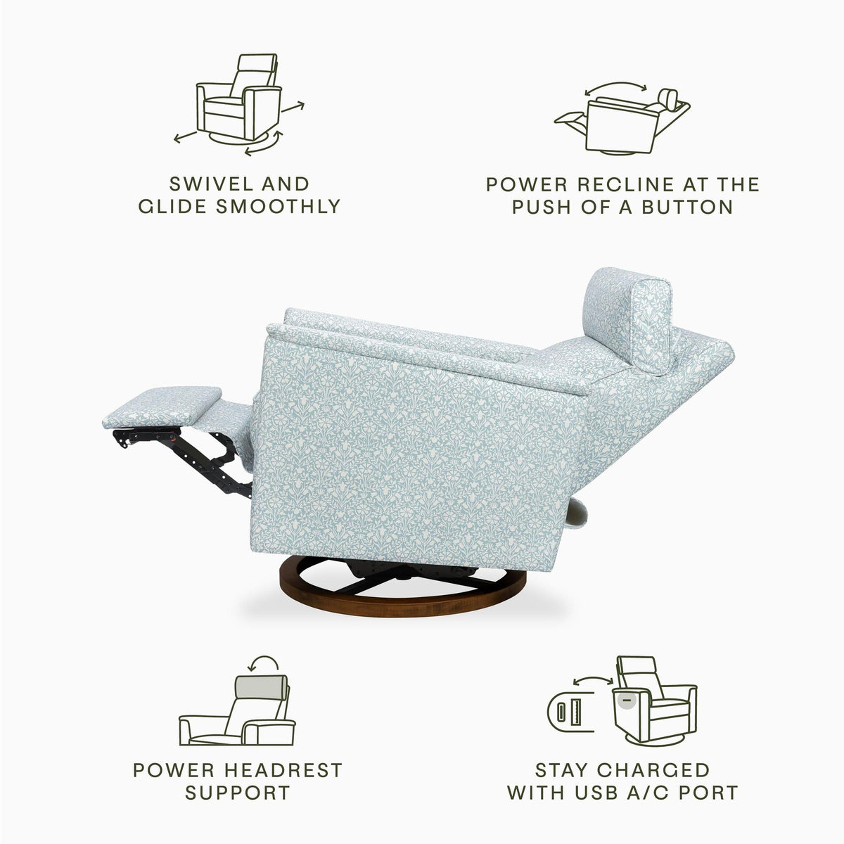 Morris & Co. x Namesake Willa Plus Power Glider Recliner w/ Power Headrest