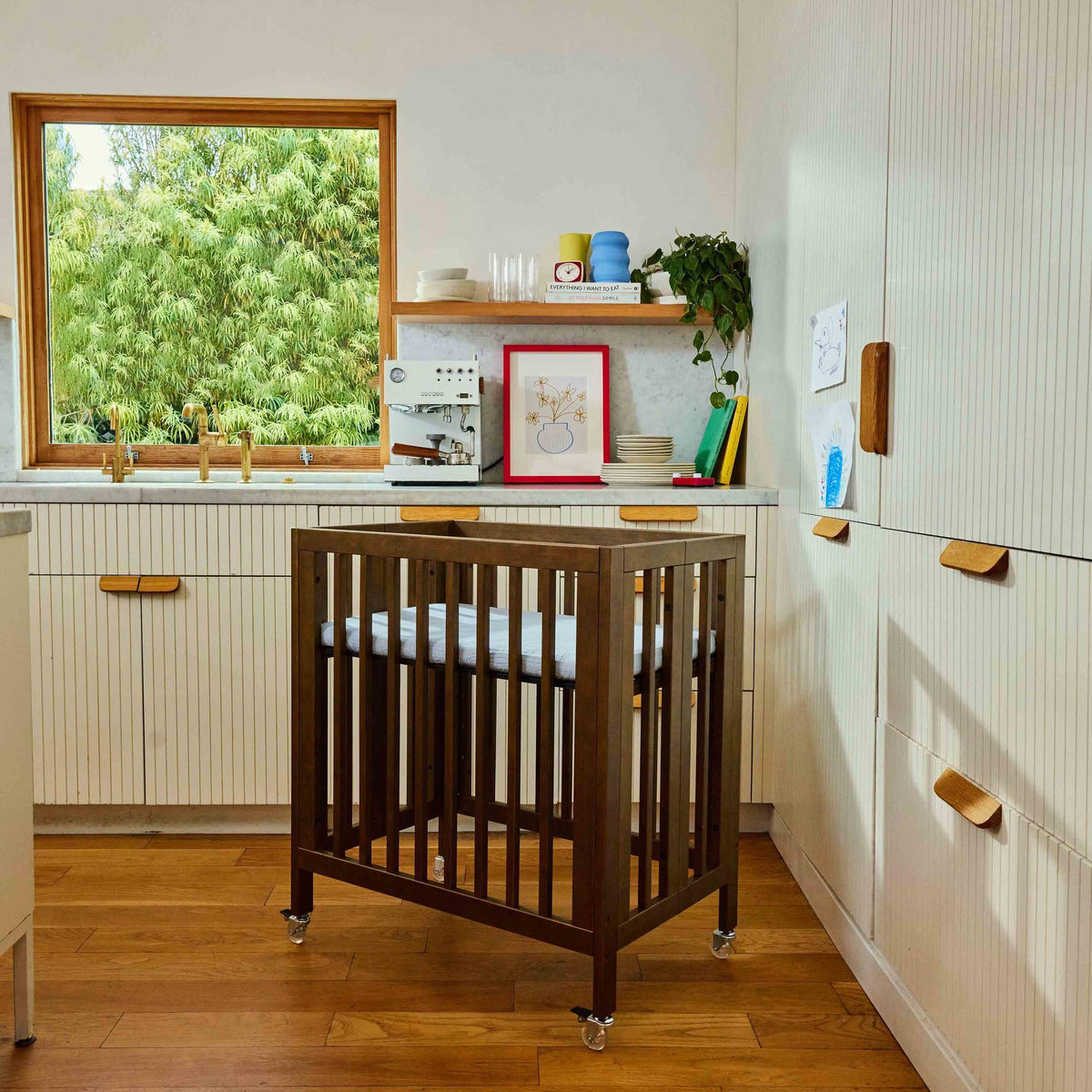 Babyletto Rolli 9-in-1 Convertible All-Stages Crib with Bassinet & Toddler Bed Conversion Kits
