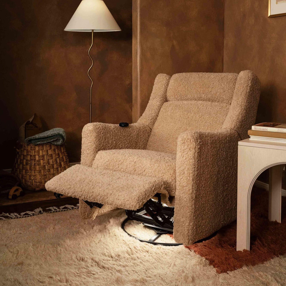 Babyletto Kiwi Deluxe Power Recliner & Swivel Glider with Heat and Massage