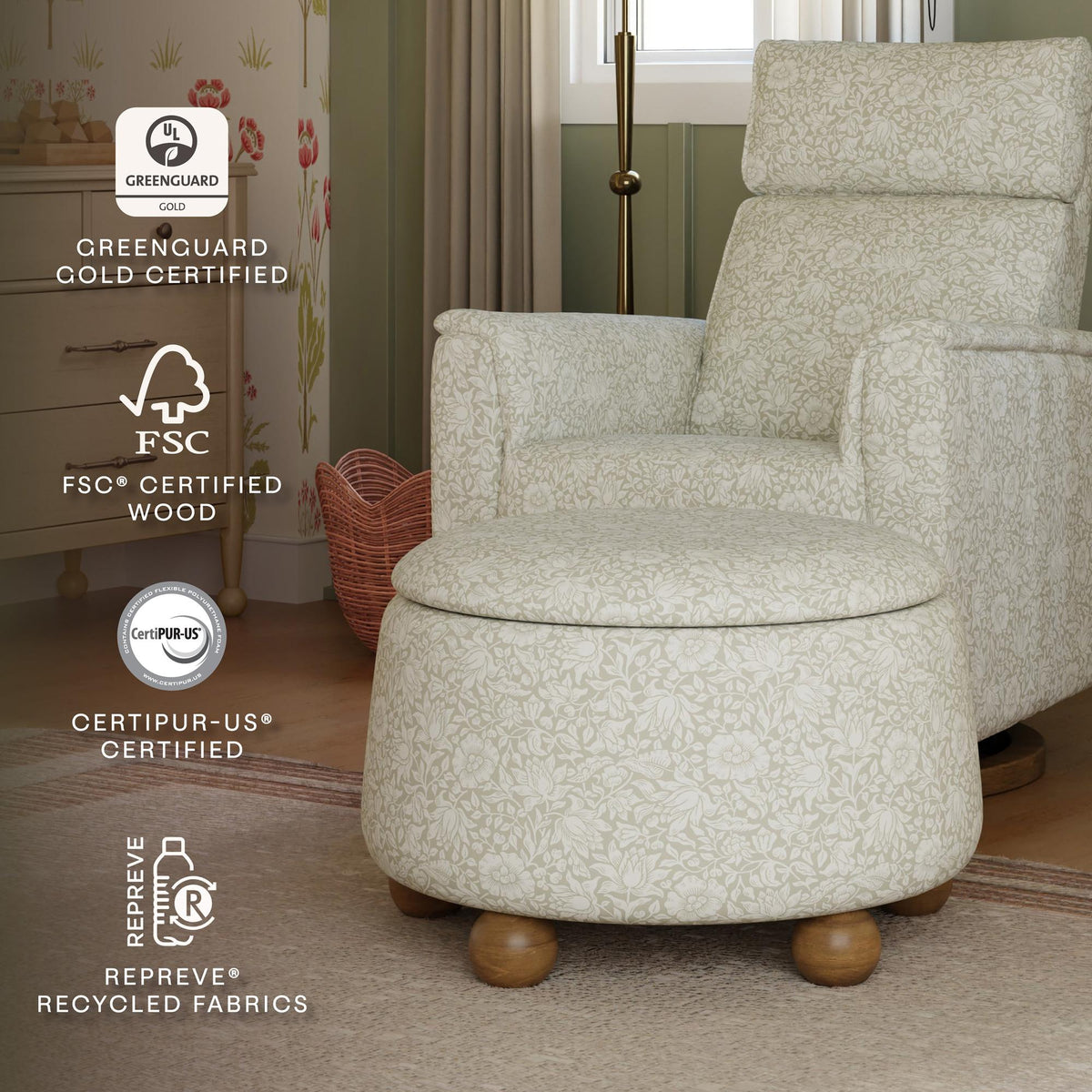 Morris & Co. x Namesake Tuffet Storage Ottoman