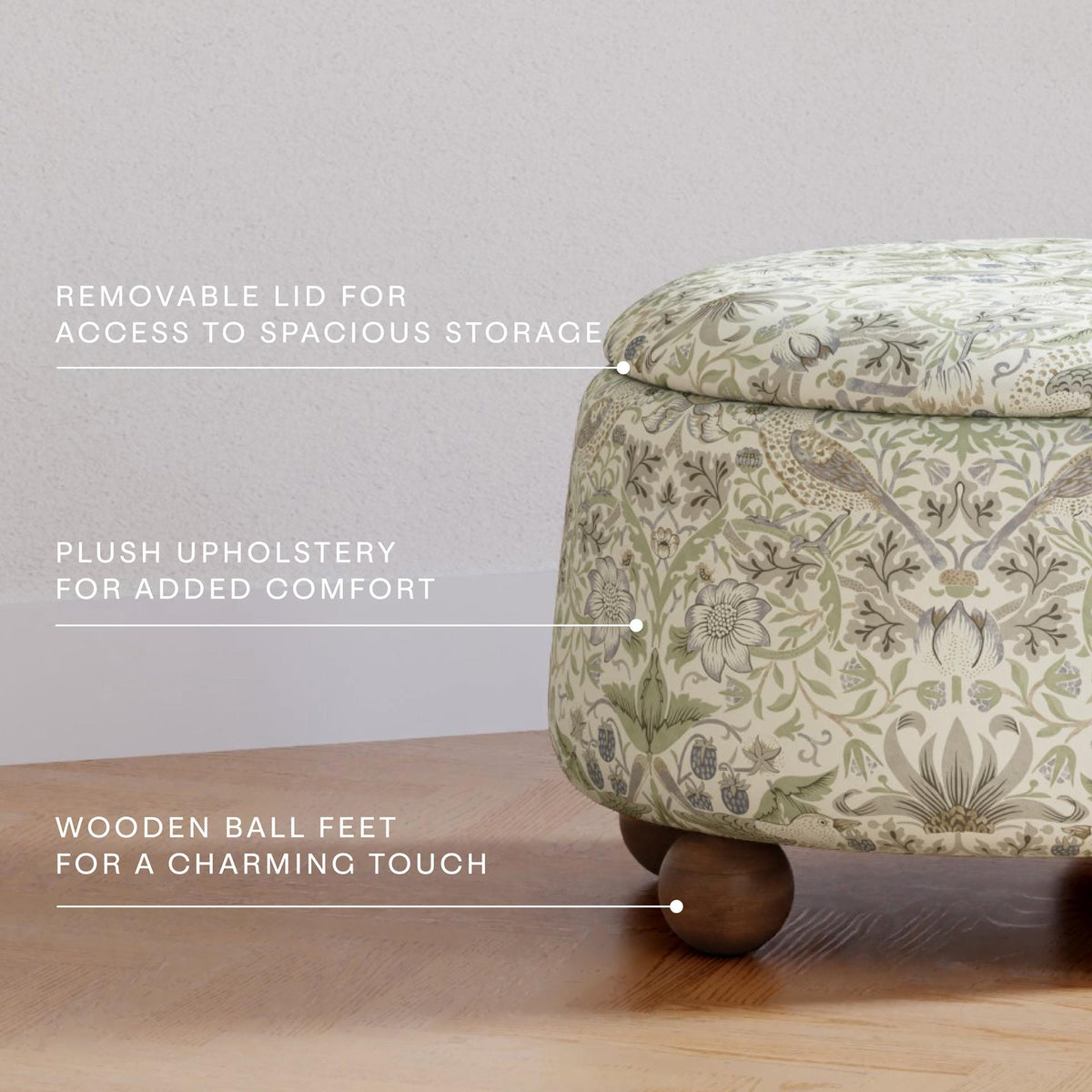 Morris & Co. x Namesake Tuffet Storage Ottoman