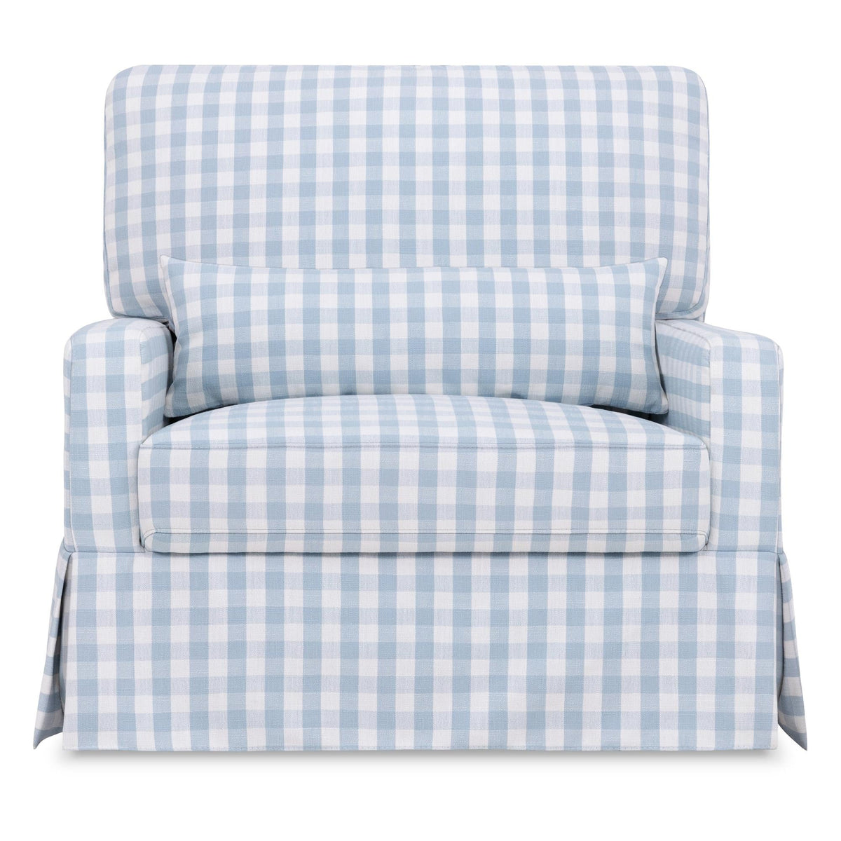 Namesake Crawford Pillowback Chair and a Half Comfort Swivel Glider