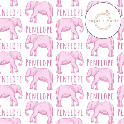 Sugar + Maple Personalized Bib | Elephant