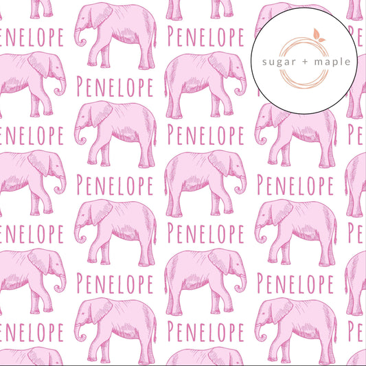 Sugar + Maple Personalized Bib | Elephant